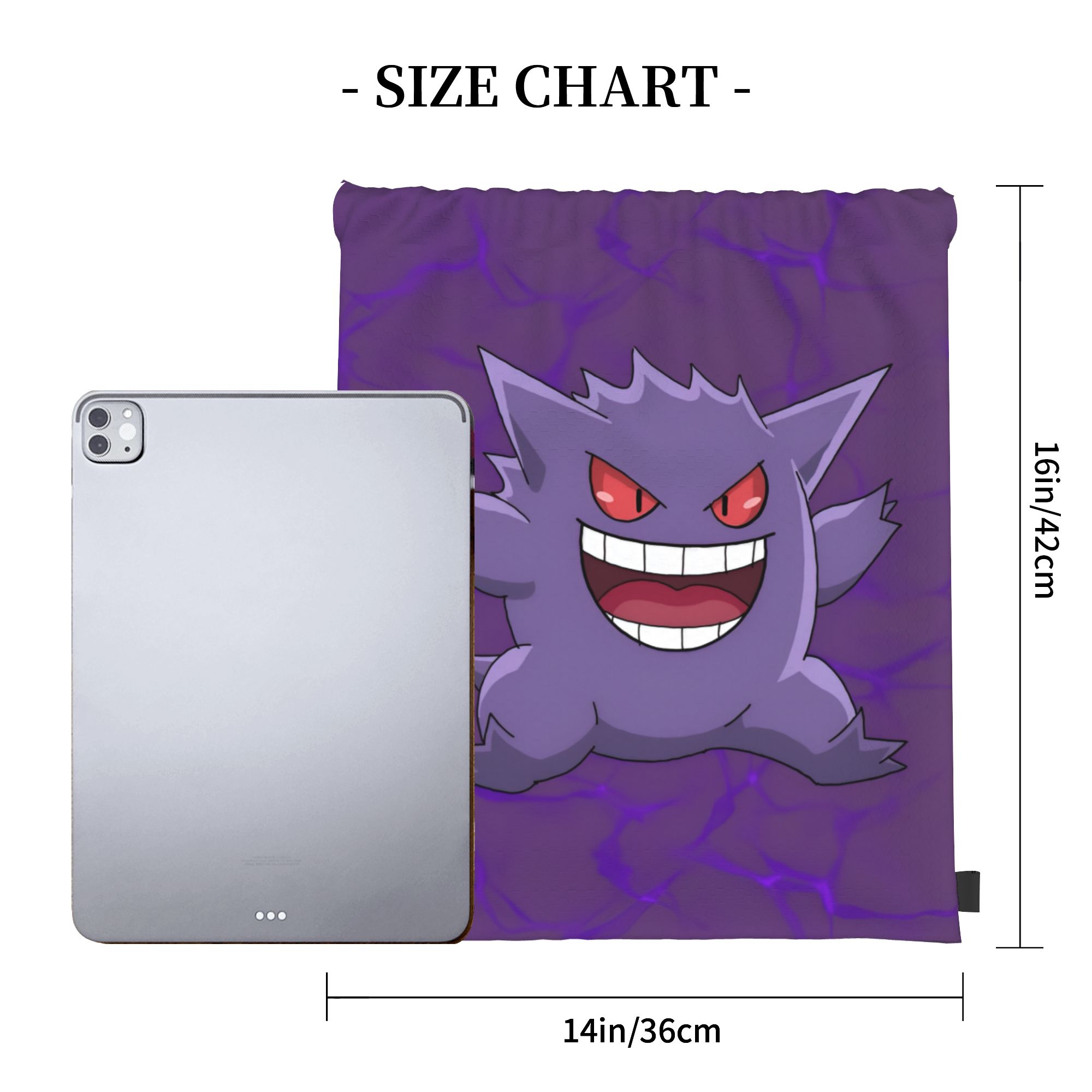 Custom Pokemoned Gengars Draws - Drawstring Gym Bag review and price